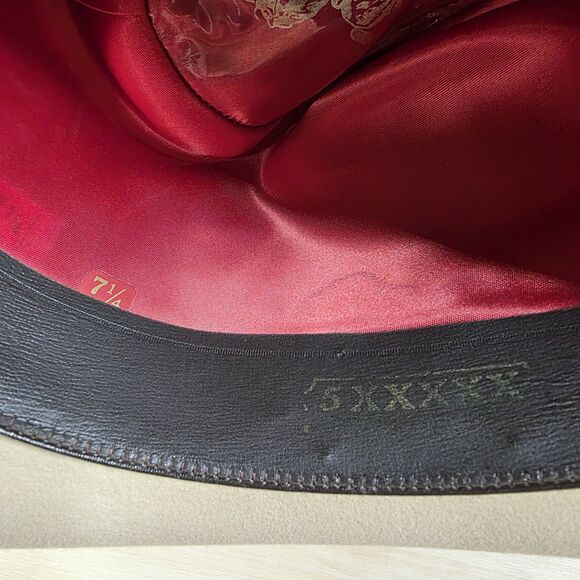 Lariat Western 5X 5 XXXXX Beaver Quality Cowboy Hat Feather Band Size 7 1/4 - Picture 11 of 12